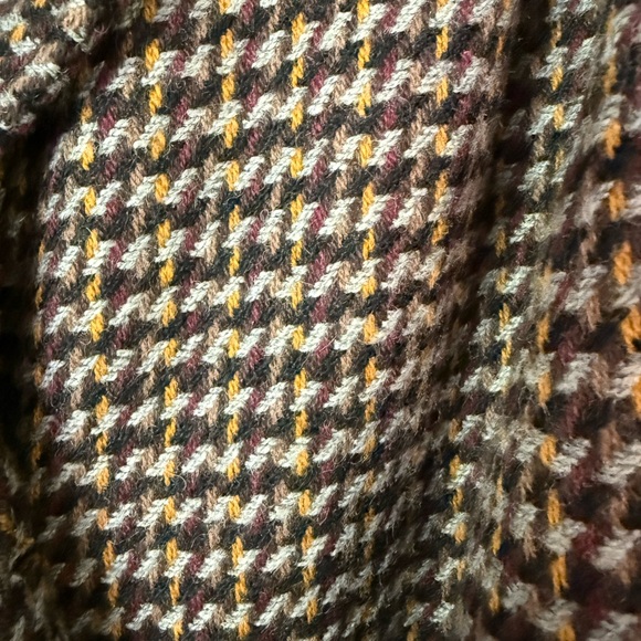 80s Pure Wool Houndstooth Coat - Picture 4 of 7